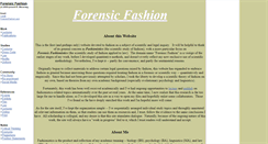Desktop Screenshot of forensicfashion.com