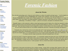 Tablet Screenshot of forensicfashion.com